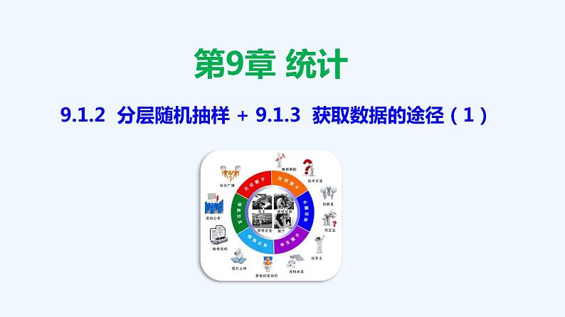 高中数学必修二  9.1.2 分层随机抽样、9.1.3 获取数据的途径-同步教学课件01