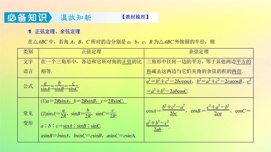 廣東專用2023版高考數(shù)學(xué)一輪總復(fù)習(xí)第四章三角函數(shù)與解三角形4.6解三角形課件第2頁