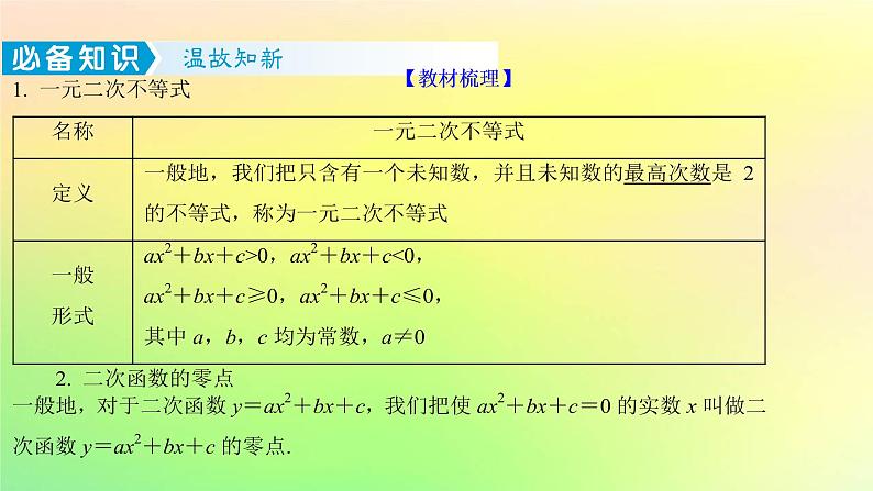 广东专用2023版高考数学一轮总复习第一章集合与常用逻辑用语不等式1.4一元二次不等式与几类重要不等式的解法课件第2页