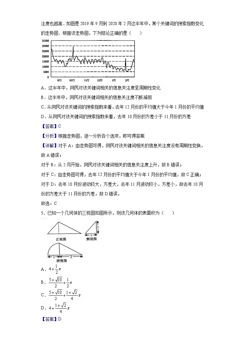 2022届河南省顶级名校高三下学期阶段性联考四数学(文)试题含解析第2页