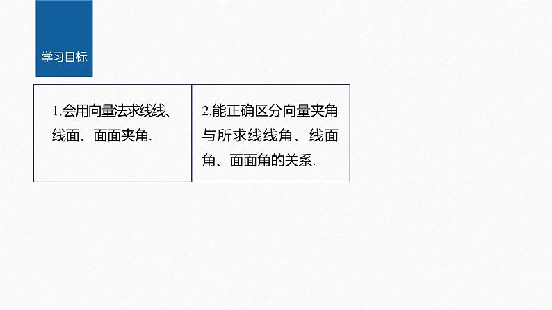 新教材人教A版步步高学习笔记【学案+同步课件】1.4.2 第2课时 夹角问题02