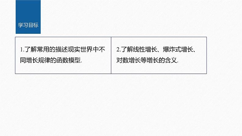 新教材人教B版步步高学习笔记【同步课件】第四章 §4.5 增长速度的比较02