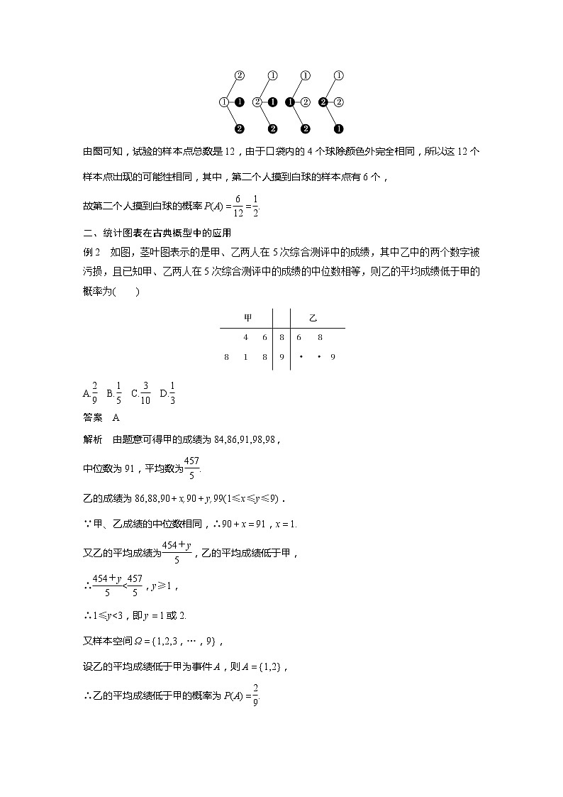 新教材人教B版步步高学习笔记【同步学案】第五章 提升课 古典概型的综合问题03