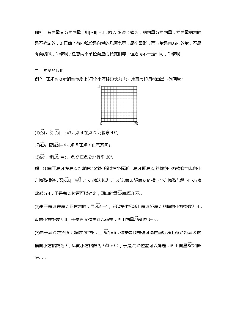 新教材人教B版步步高學(xué)習(xí)筆記【同步學(xué)案】第六章 6.1.1 向量的概念第3頁