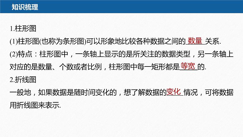 新教材人教B版步步高学习笔记【同步课件】第五章 5.1.3 第1课时 柱形图、折线图、扇形图、茎叶图第7页