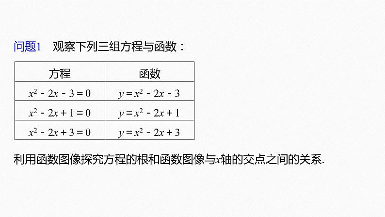 新教材人教B版步步高学习笔记【同步课件】第三章 §3.2 第1课时 函数的零点及其与对应方程、不等式解集之间的关系06