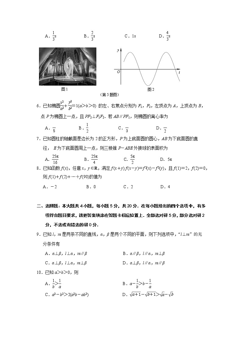 南京市2023屆高三年級學(xué)情調(diào)研數(shù)學(xué)試卷第2頁
