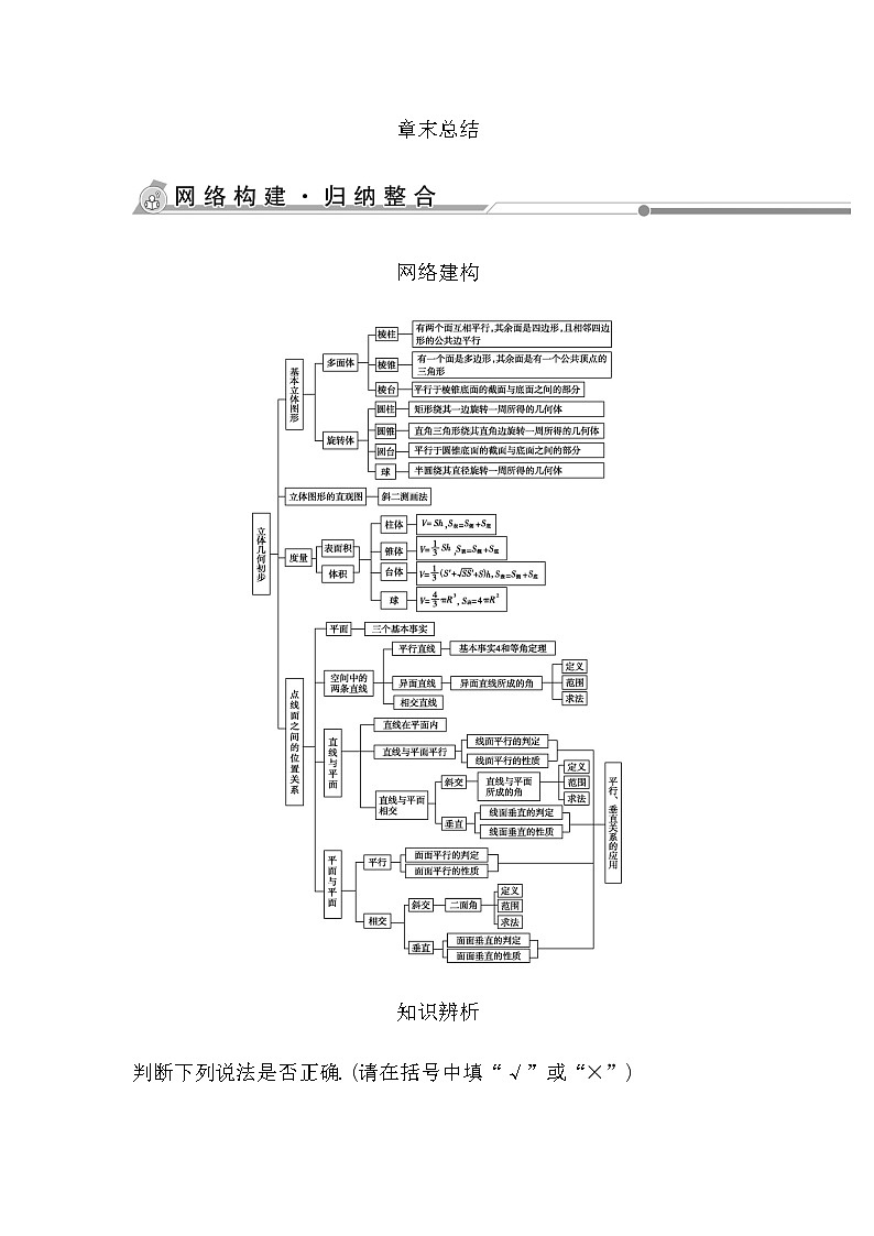 人教版高中数学必修第二册第八章立体几何初步课时学案01