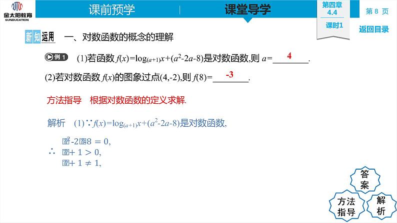 4.4 课时1 对数函数的概念 精品同步导学案 PPT08