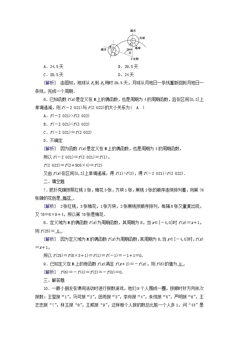 2022新教材高中数学第1章三角函数1周期变化素养作业北师大版必修第二册02