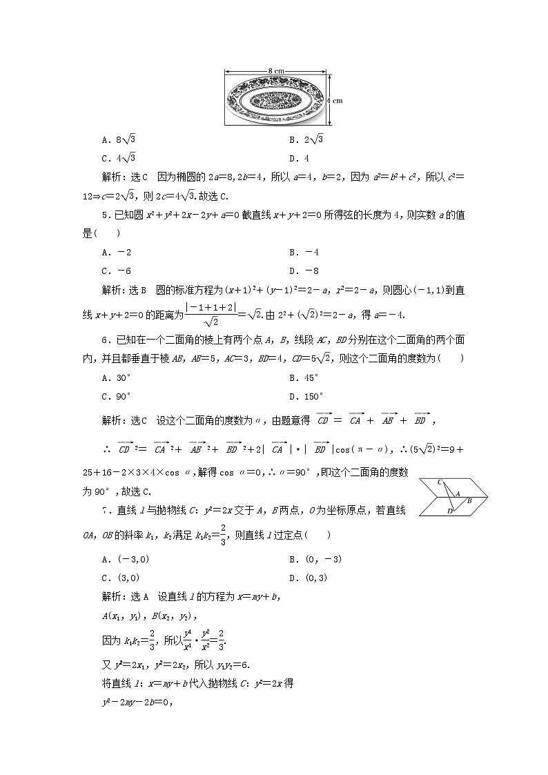 2022秋新教材高中数学全册综合检测新人教A版选择性必修第一册02