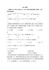 2023安徽省皖江名校联盟高三上学期10月联考数学试题含答案