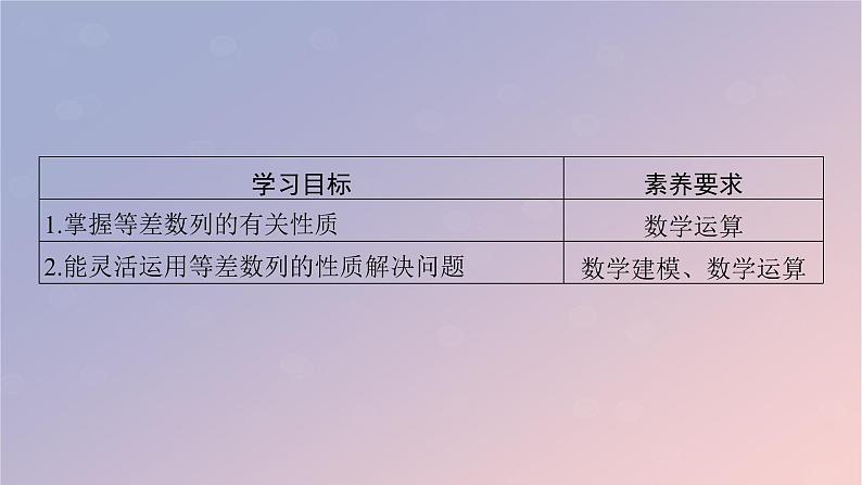 2022秋高中数学第四章数列4.2等差数列4.2.1等差数列的概念第2课时等差数列的性质课件新人教A版选择性必修第二册第2页