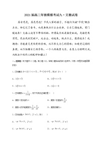 2021鹤壁高中高三下学期模拟考试九数学（文）试题含答案