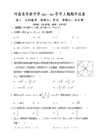 2021河南省实验中学高三上学期期中考试数学（文）含答案