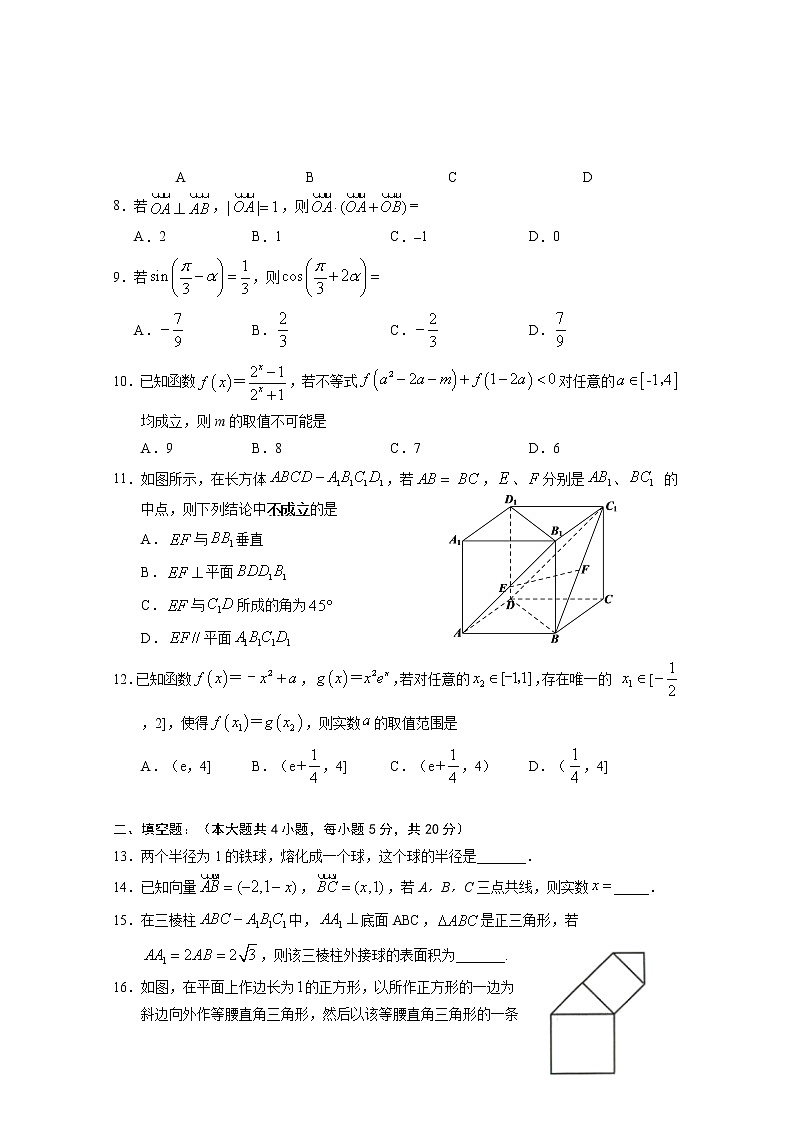 2021银川一中高三第四次月考数学文试题含答案02