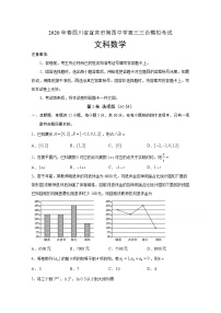 2020宜宾四中高三三诊模拟考试数学（文）试题含答案