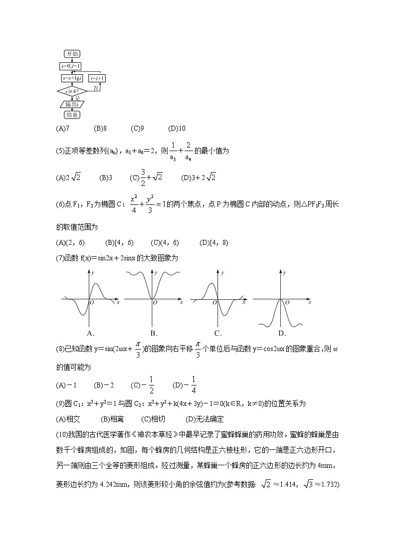 2021安徽省示范高中培优联盟高二下学期春季联赛试题数学(理)含解析02
