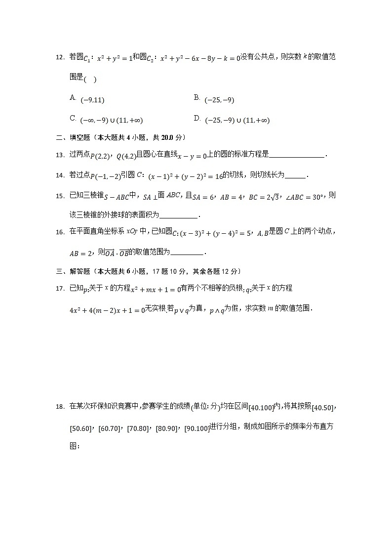 2021淮北树人高级中学高二第三阶段考试数学(文)试卷含答案第3页