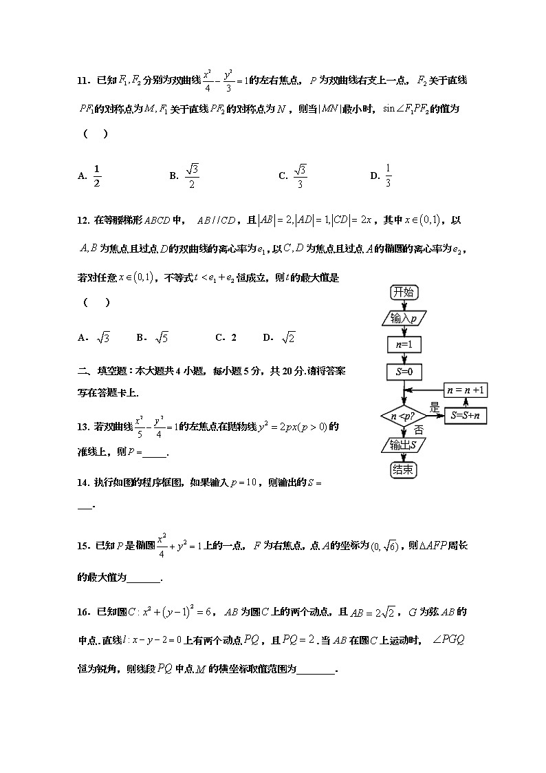 2021广安武胜烈面中学校高二上学期期中考试数学(理)试题含答案03