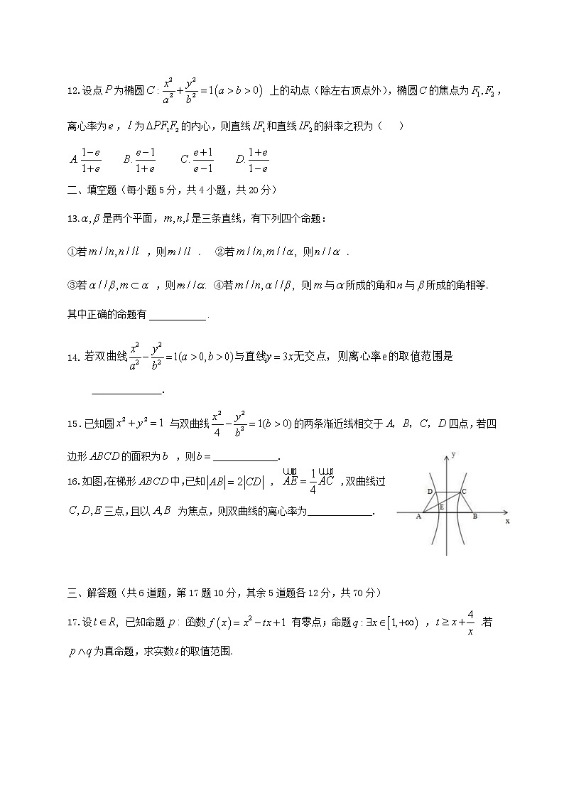 2021省大庆实验中学高二10月月考数学(文)试题含答案03