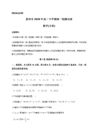2020普洱高二下學(xué)期期末考試數(shù)學(xué)（文）試題含答案