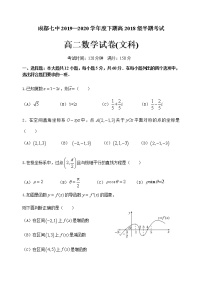 2020成都七中高二下学期半期考试数学（文）试题PDF版含答案