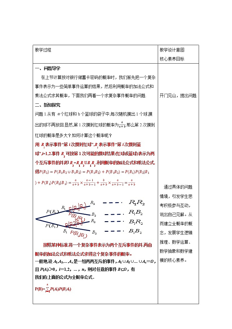 【新教材精创】7.1.2全概率公式 教学设计- (人教A版 选择性必修第三册)02