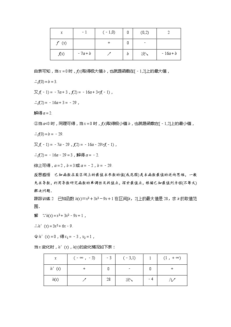 【最新版】新教材苏教版高中数学选择性必修一§5.3 习题课 含参数的函数的最大(小)值【讲义+习题】第3页