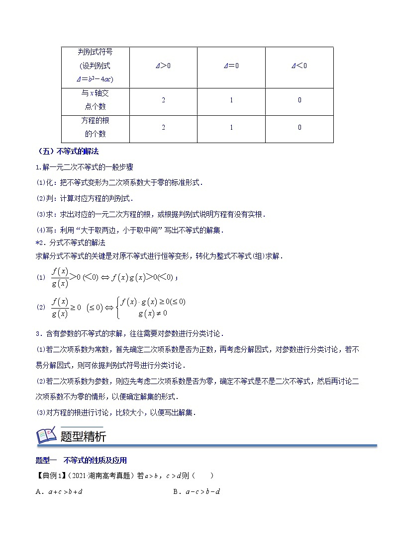 专题03 不等式 (知识串讲+热考题型+专题训练)-2022-2023学年高一数学上学期期中期末考点大串讲(苏教版2019必修第一册)03