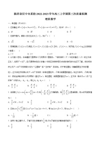 陕西省汉中市某校2022-2023学年高三上学期第三次质量检测理科数学试题(含答案)