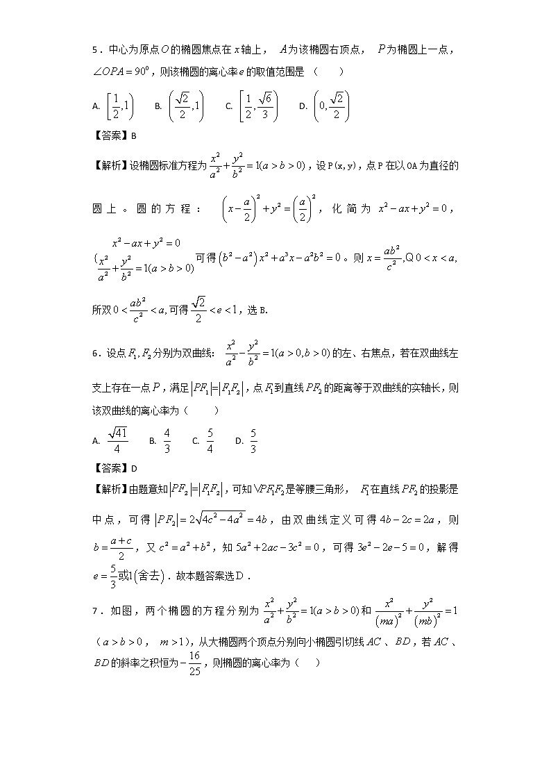 高考第一轮复习第38讲 圆锥曲线离心率综合问题第3页