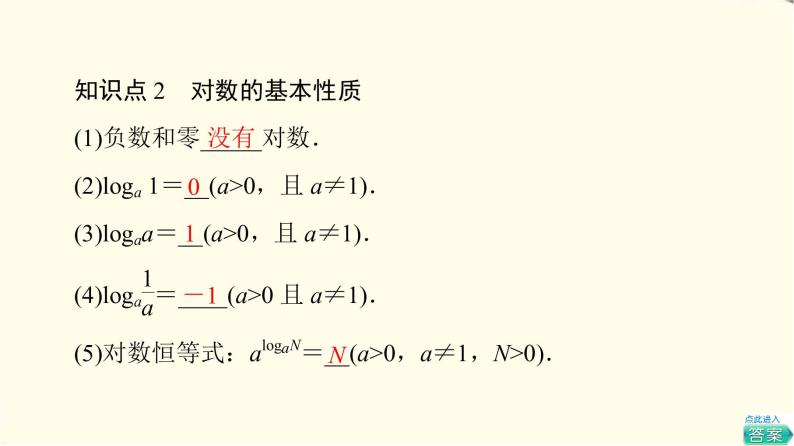 苏教版高中数学必修第一册第4章4.24.2.1对数的概念课件+学案+练习含答案07