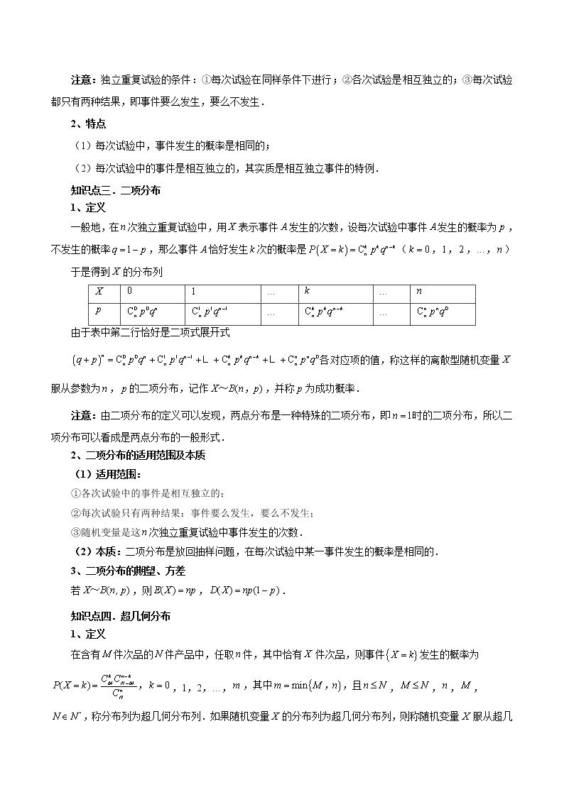 数学专题讲与练-考向42《四大分布：两点分布、二项分布、超几何分布与正态分布》（十大经典题型）全能练（新高考地区专用）03