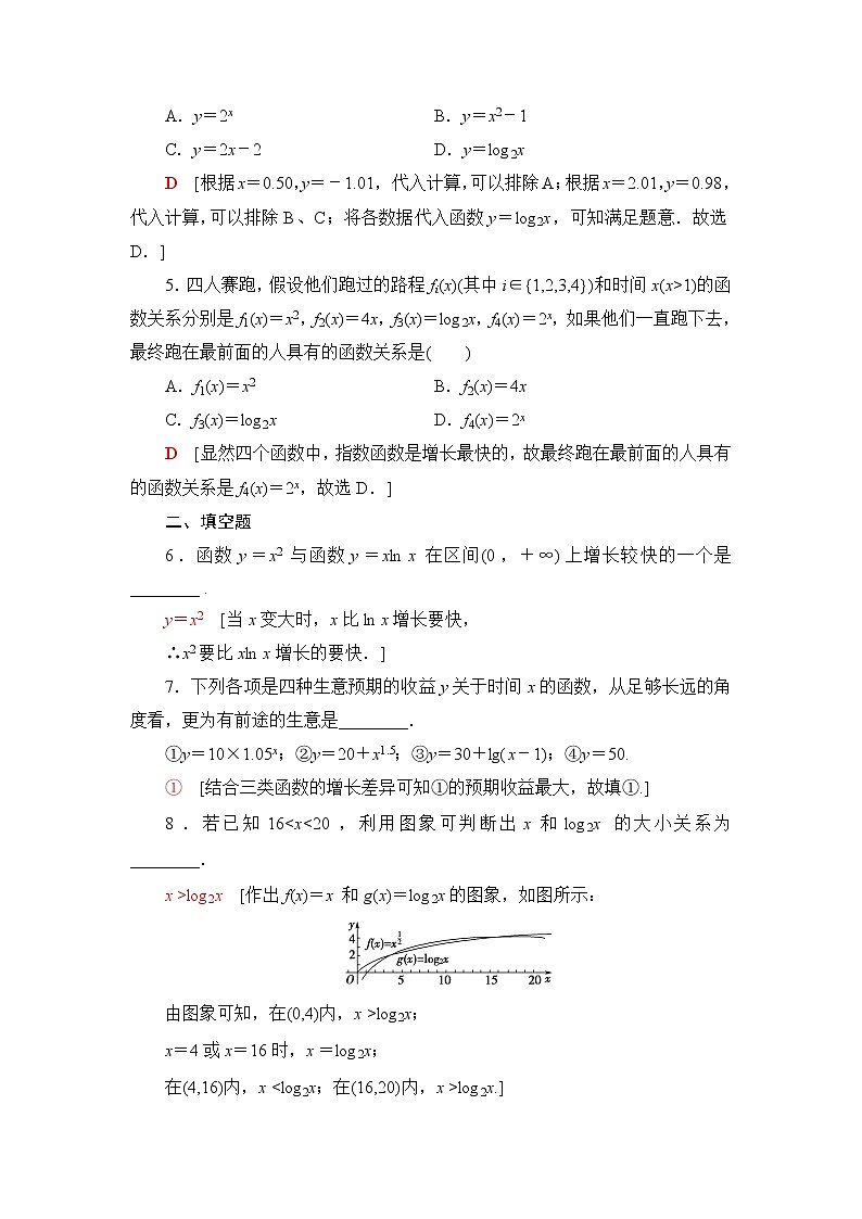 湘教版高中数学必修第一册第4章 4.5 4.5.1几种函数增长快慢的比较课件+学案+练习含答案02