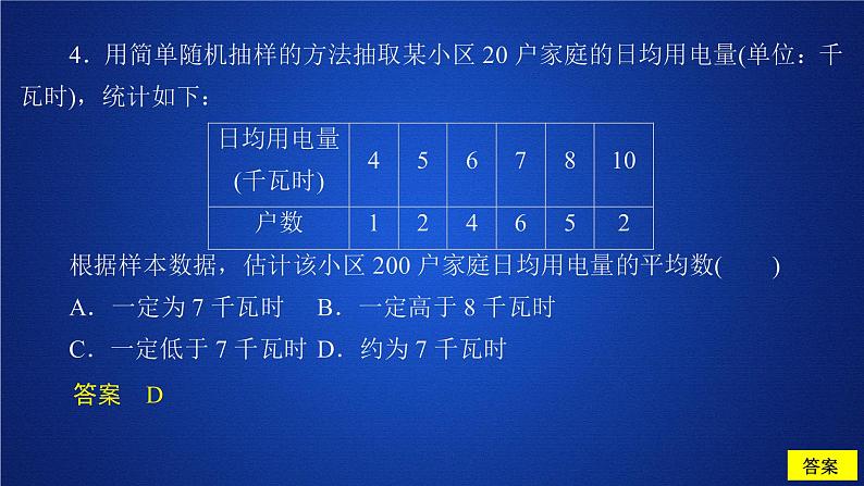 高中数学必修二 《9.1 随机抽样》课后课时精练名师优质课课件07