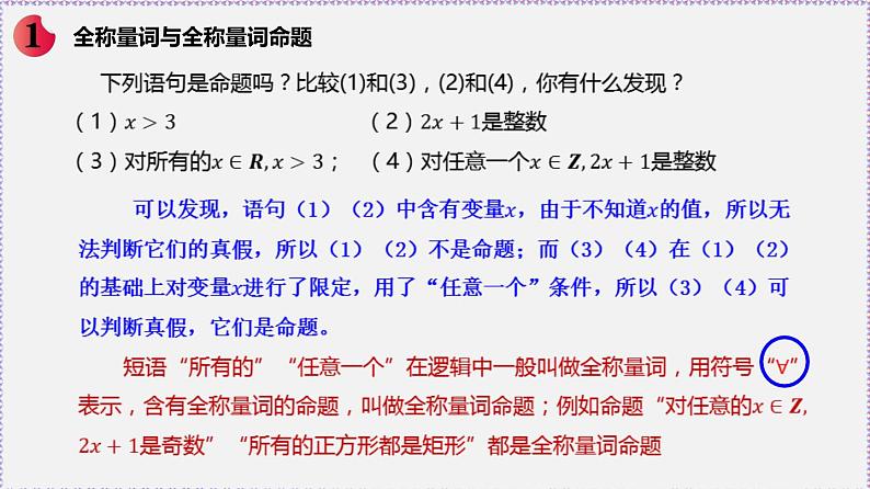 新人教版高中数学必修第一册1.5 全称量词与存在量词 课件02