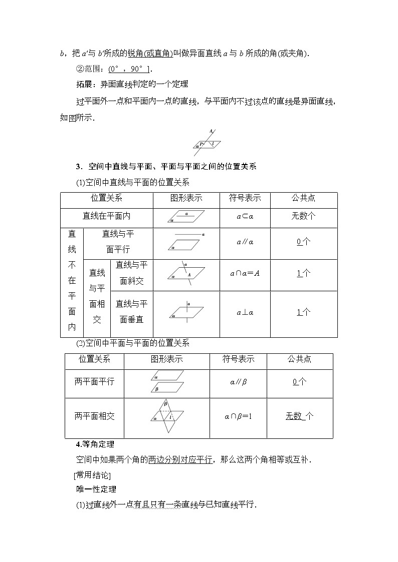 高考数学(理数)一轮复习讲与练8.2《空间点、直线、平面之间的位置关系》(3份打包,课件+教案+配套练习,含解析)02