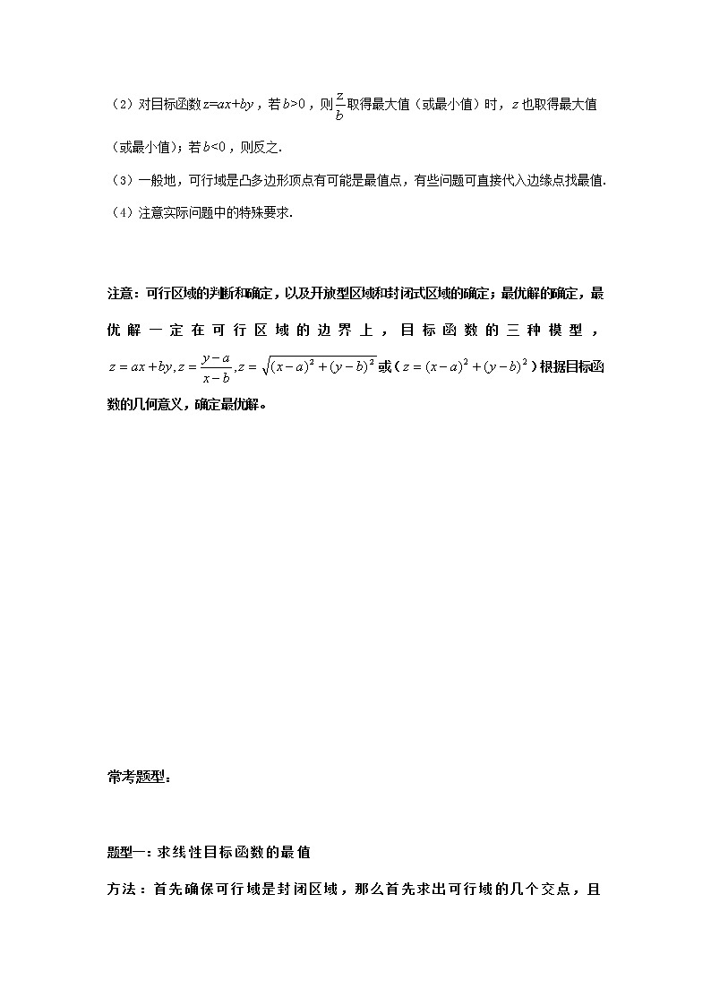 线性规划题型方法 讲义——高考数学一轮复习第2页