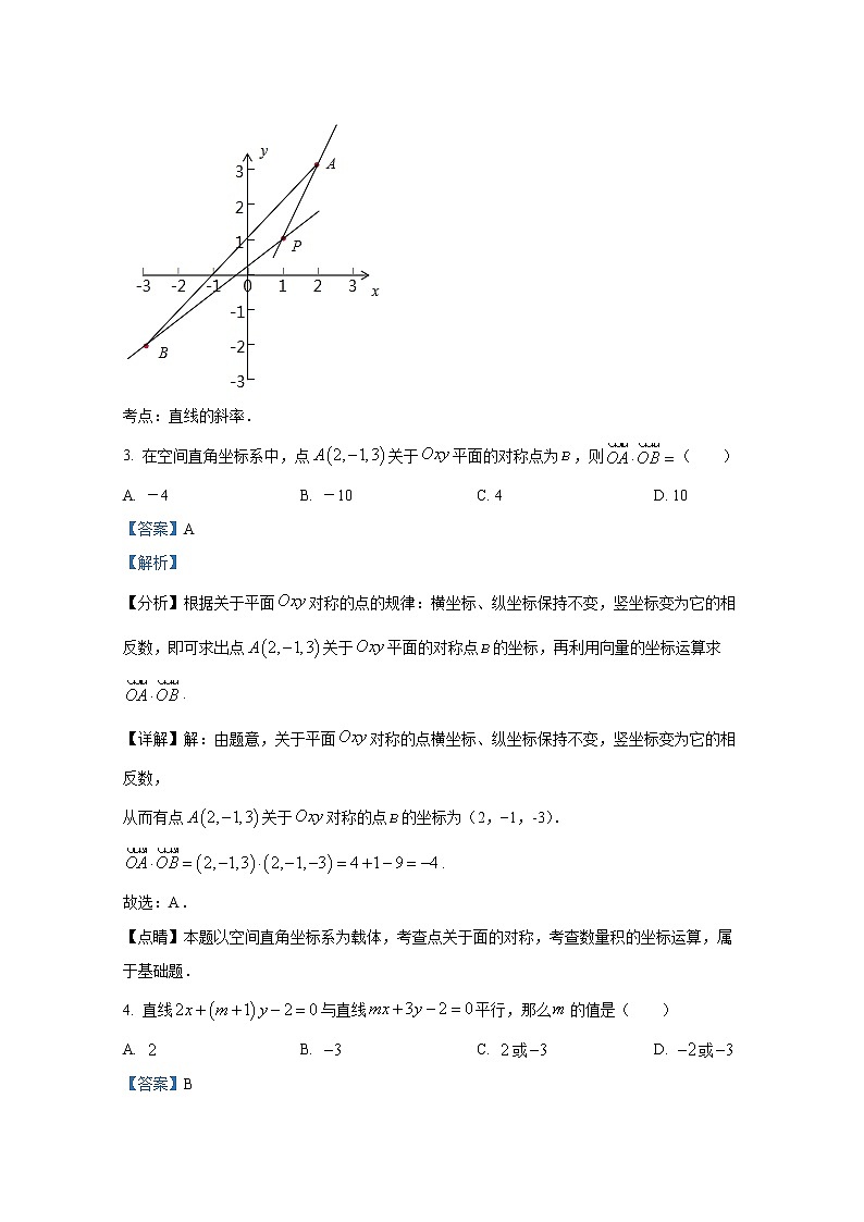 重庆市璧山来凤中学2022-2023学年高二数学上学期期中试卷(Word版附解析)第2页