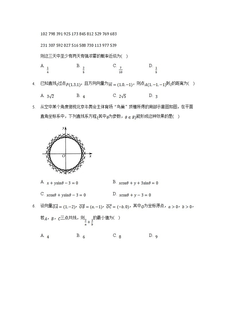 湖北省孝感市重点高中教科研协作体2022-2023学年高二数学上学期期中试题(Word版附解析)第2页