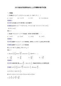 2023届山东省潍坊市高三上学期期中数学试题含解析