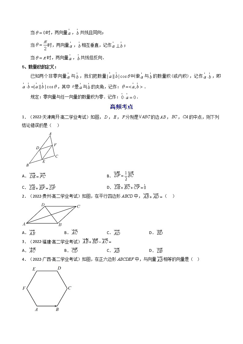 06第六章+平面向量和复数(知识回顾+高频考点训练)-2023年高中数学学业水平考试必备考点归纳与测试(人教A版2019,新教材地区)03