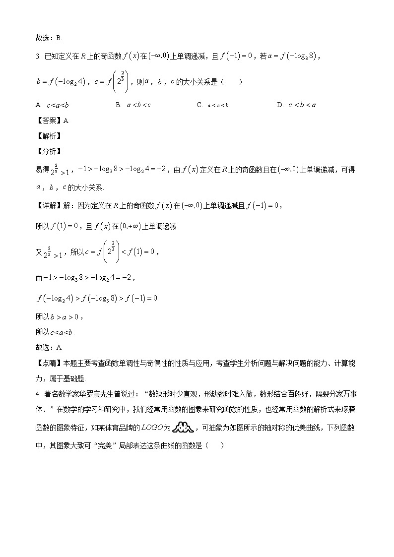 山东省青岛市青岛第十九中学2022-2023学年高三上学期期中数学试题(解析版)第2页