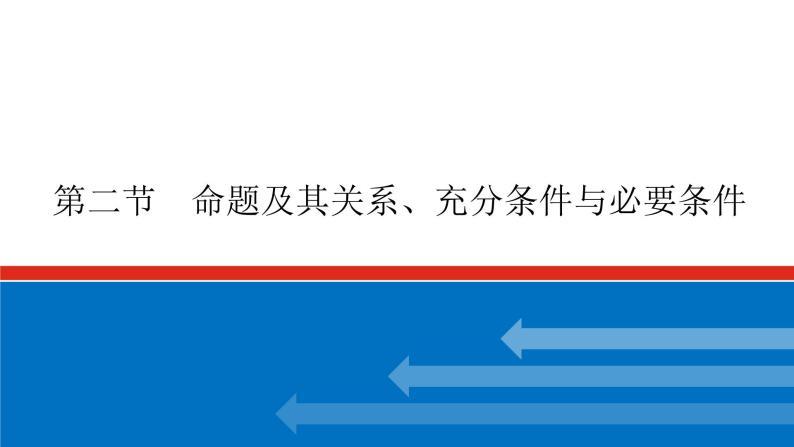 高考数学一轮复习配套课件 第一章  第二节 命题及其关系、充分条件与必要条件01