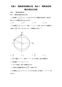 专题6  圆锥曲线硬解定理  微点2  圆锥曲线硬解定理综合训练