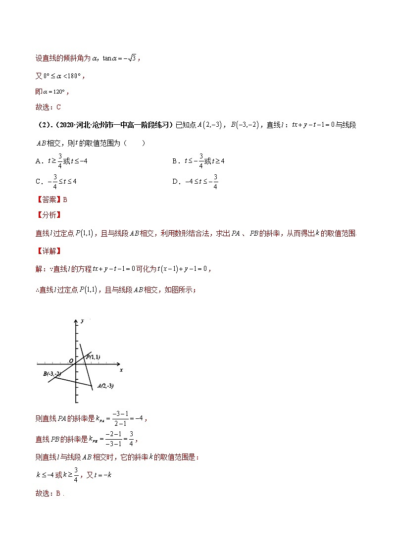 【期末总复习】人教A版(2019)高二数学选择性必修第一册——专题02 直线与圆的方程(知识梳理)(解析版) 第2页