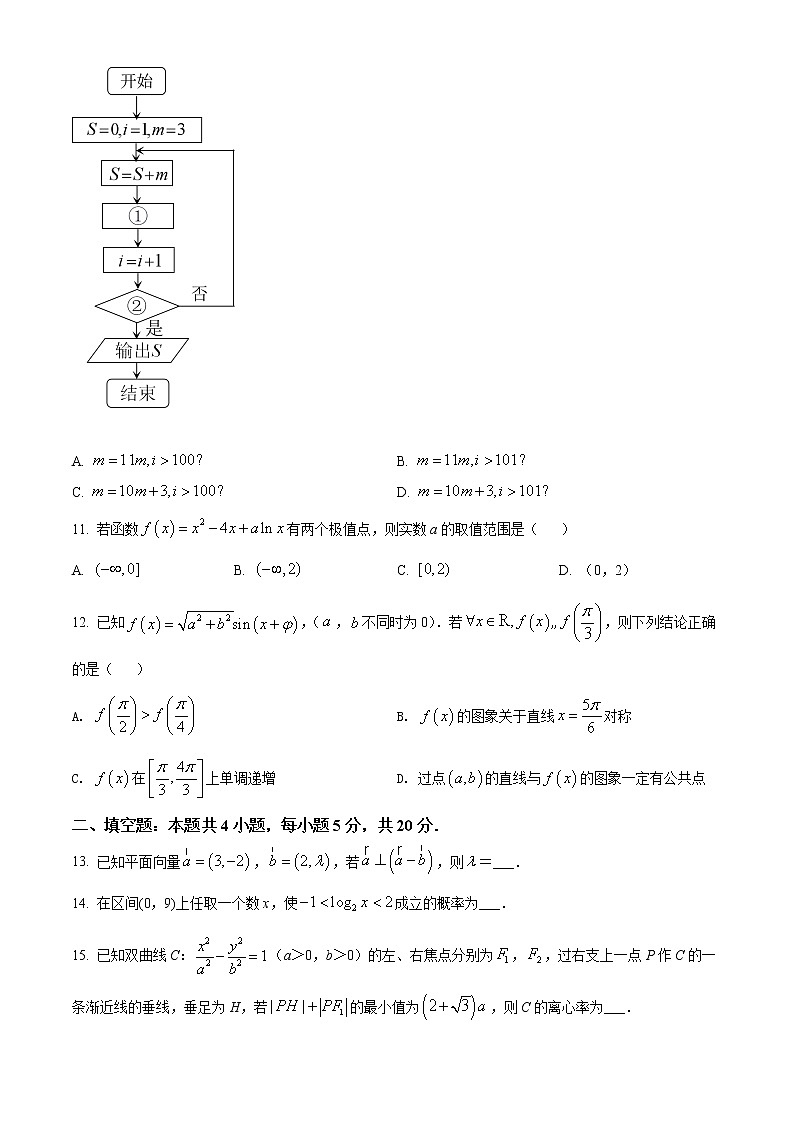 山西省晋城市2022届高三第二次模拟数学(文)试题03