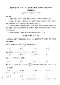 2023成都石室中学高三上学期一诊模拟考试数学（理）试题PDF版含答案