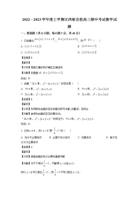 辽宁省辽西联合校2022-2023学年高三上学期期中考试数学试题（解析版）